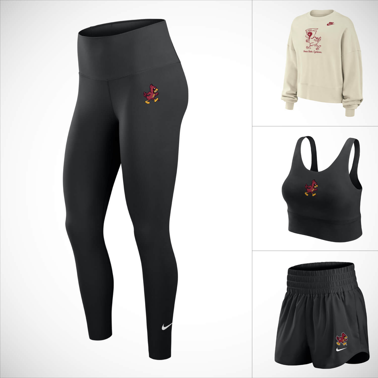 A collage of Nike Women's apparel